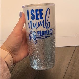 Custom glitter tumbler!